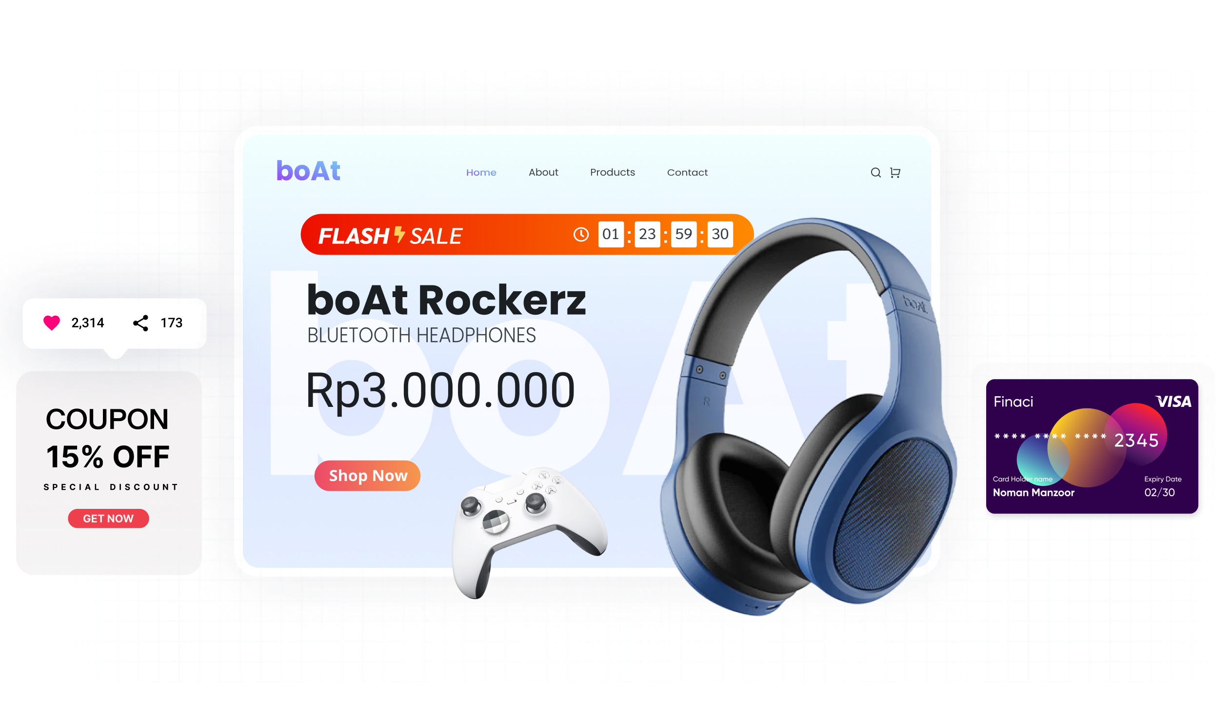 The key highlights of the e-commerce feature for building an website online store include a payment gateway , shipping management, and promotional capabilities on website creation are available on the website builder, MakeWebEasy Version 4.